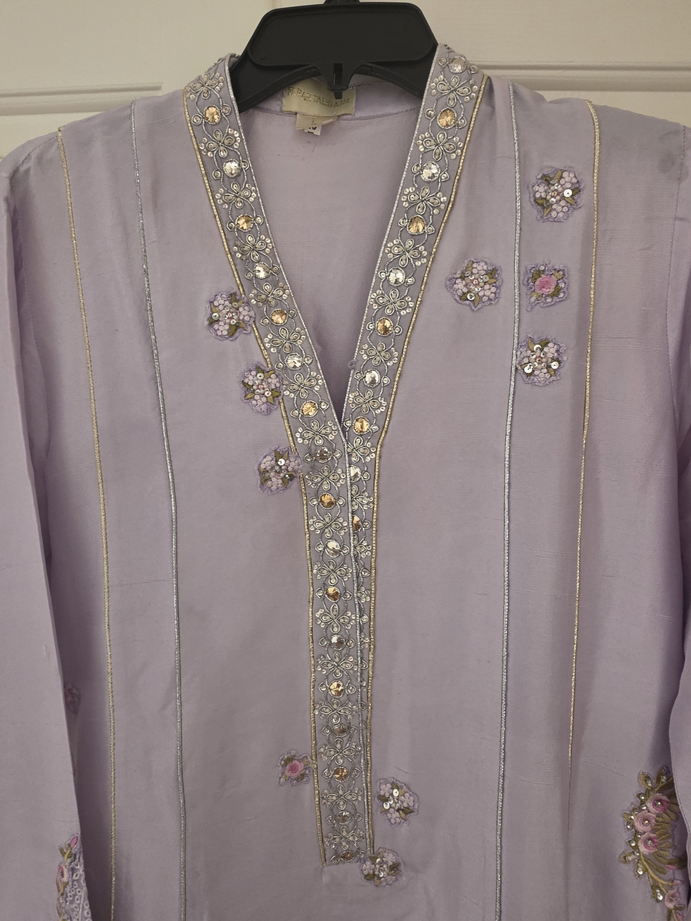 Original Farah Talib Aziz Pure Raw Silk 3 Piece. Raw Silk Pants From Fta